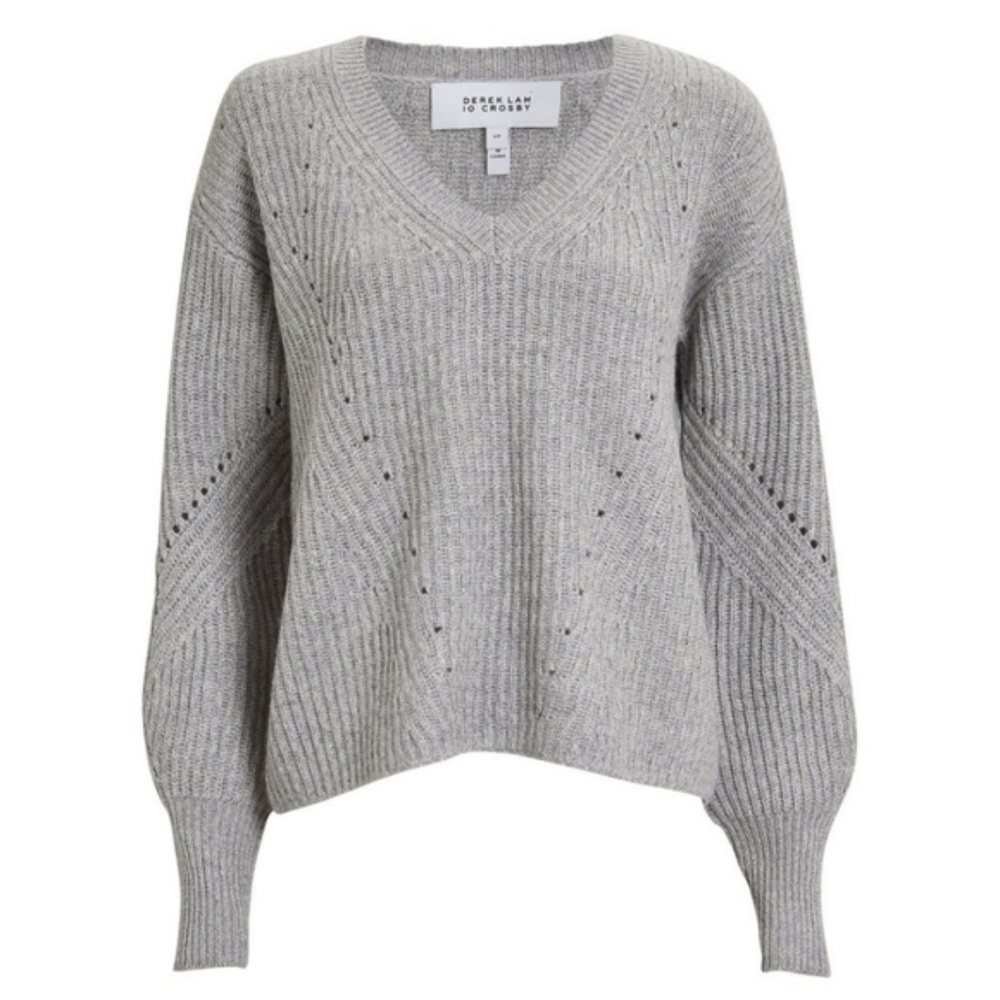 10 Crosby Derek Lam Cashmere Blend V Neck Sweater
